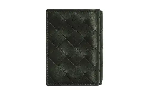 Bottega Veneta Cow Leather Wallet Small Men's Dark Green