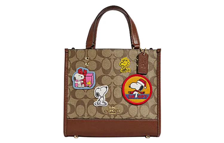 COACH Peanuts Snoopy Collaboration Dempsey Cow Leather Detail