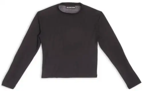 Balenciaga T Shirts Men's Black Crew Neck Moderate Straight Fit