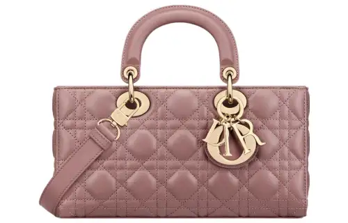 DIOR Lady D JOY Sheepskin Handbag Shoulder Bag, Crossbody Bag, Handbag Medium Women's Peony Pink