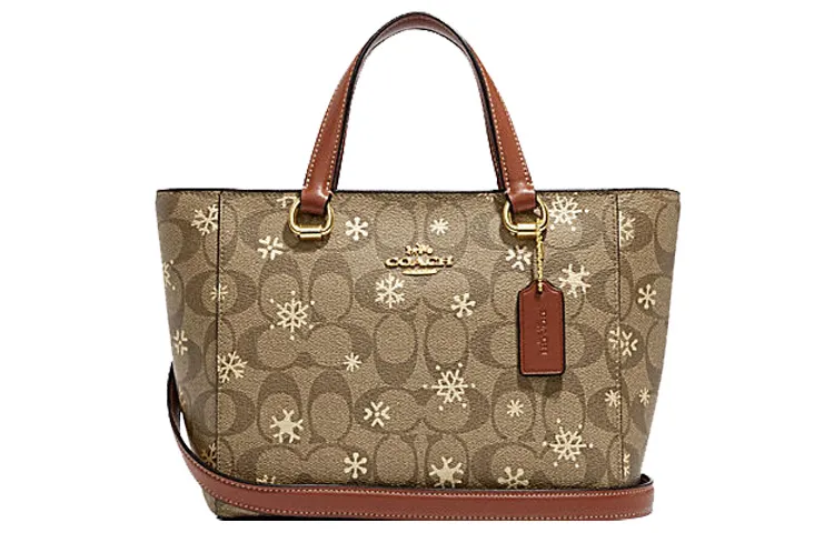COACH Alice Artificial Leather Shoulder Bag, Crossbody Bag, Handbag Small Women's Brown