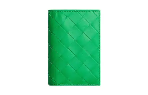 Bottega Veneta Cow Leather Card Holder Men's Green