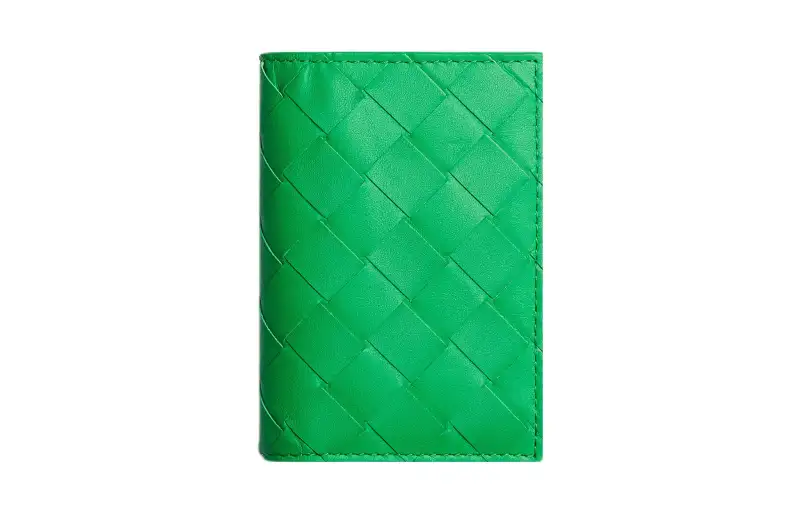 Bottega Veneta Cow Leather Card Holder Men's Green