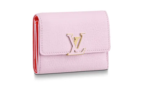 LOUIS VUITTON Capucines Taurillon Leather Capson Wallet Women's Pink