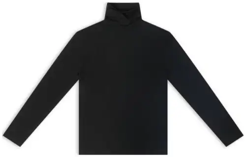 Balenciaga T Shirts Men's Black Turtleneck Moderate Straight Fit