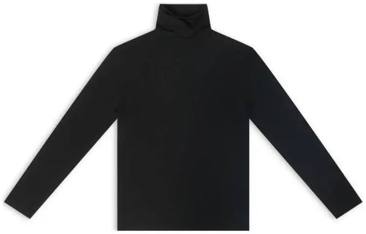 Balenciaga T Shirts Men's Black Turtleneck Moderate Straight Fit