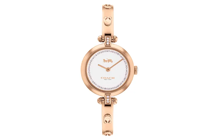 COACH Cary Wrist Watches Quartz Movement Stainless Steel Watchband 26mm White Dial Women's Watch