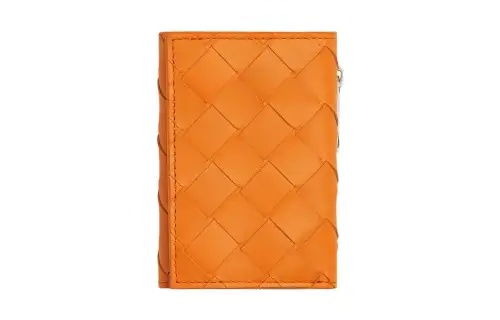 Bottega Veneta Cow Leather Wallet Small Men's Papaya
