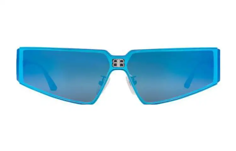 Balenciaga Irregular Shape Sunglass Women's Blue