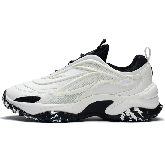 LINING Aurora WindWalker Chunky Sneakers Men Low-Top Snow White Black