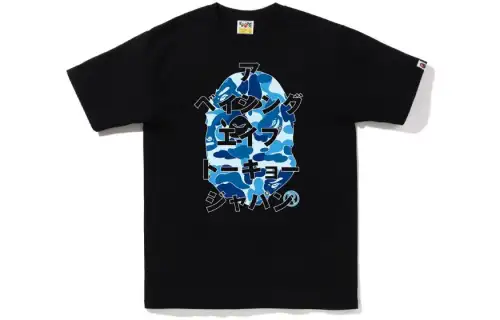 A BATHING APE Abc Camo Japanese Letters Tee