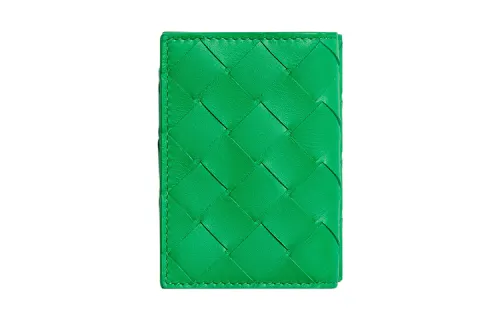Bottega Veneta Calfskin Wallet Small Men's Green