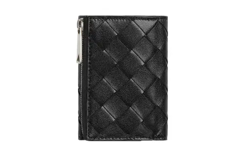 Bottega Veneta Calfskin Wallet Small Men's Black