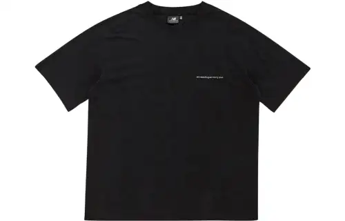 New Balance T Shirts Unisex Black Crew Neck Moderate Straight Fit