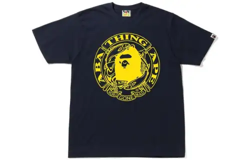 A BATHING APE T Shirts Men's Crew Neck Moderate Straight Fit