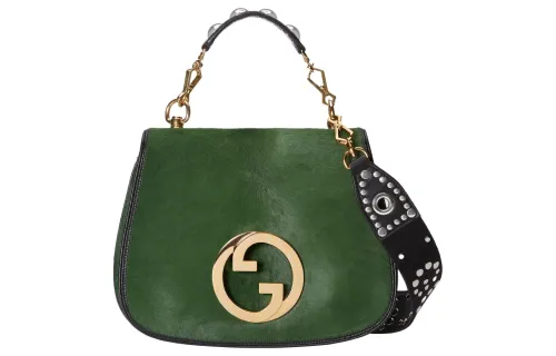 GUCCI Blondie Calfskin With Leather Trim Shoulder Bag, Crossbody Bag, Handbag Medium Women's Green