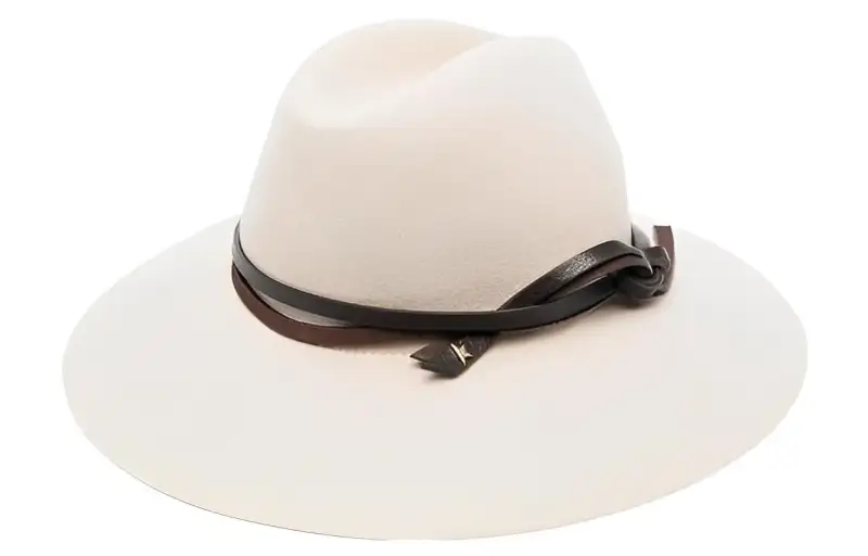 narrow-brim wool hat