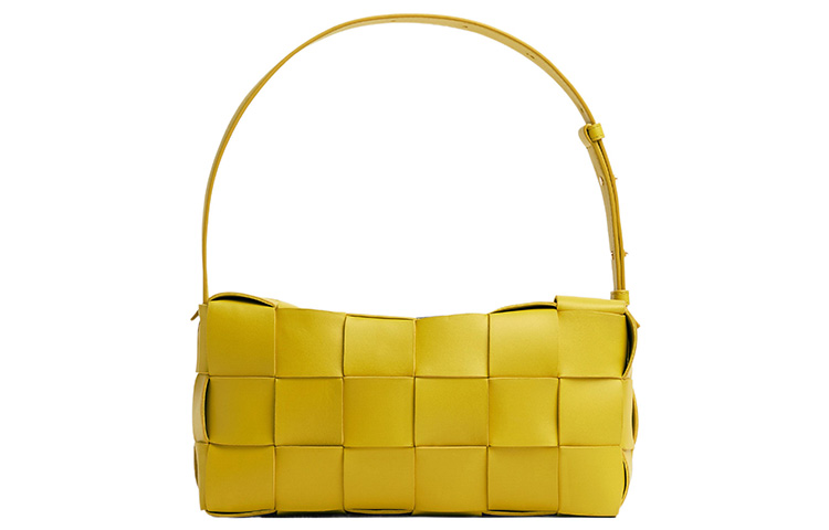 Женская сумка Bottega Veneta Brick Cassette (желтая) — фото 3
