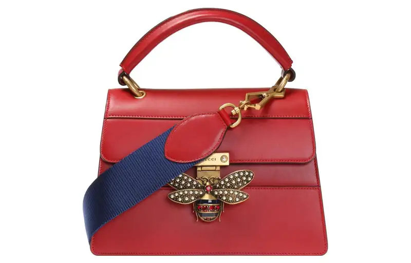GUCCI Queen Margaret Leather Shoulder Bag, Crossbody Bag, Handbag Women's Red