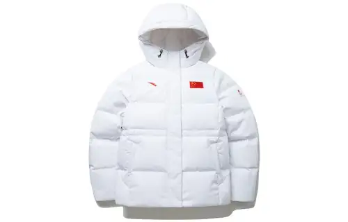 ANTA Down Jackets Women's White Hooded Moderate Other