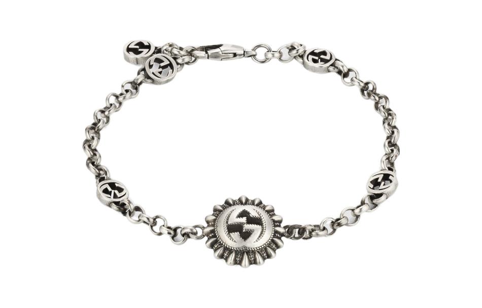 Браслет Gucci Interlocking G (серебряный)