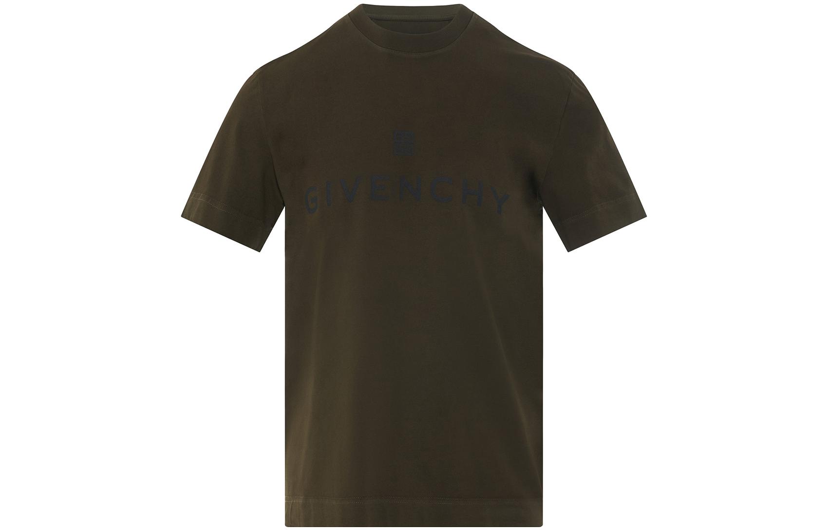 Мужская футболка Givenchy С принтом (коричневая)