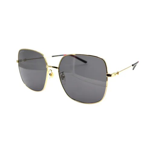 GUCCI Square Sunglasses Women's Gold