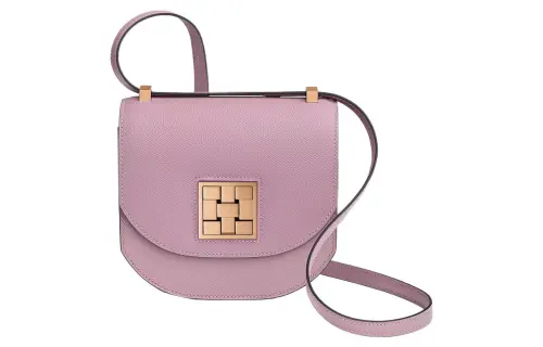 HERMES Mosaique Epsom Calfskin Crossbody Bags Women's X9 Mauve Sylvestre Mallow Purple