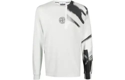 STONE ISLAND T Shirts Men's White Crew Neck Moderate Straight Fit