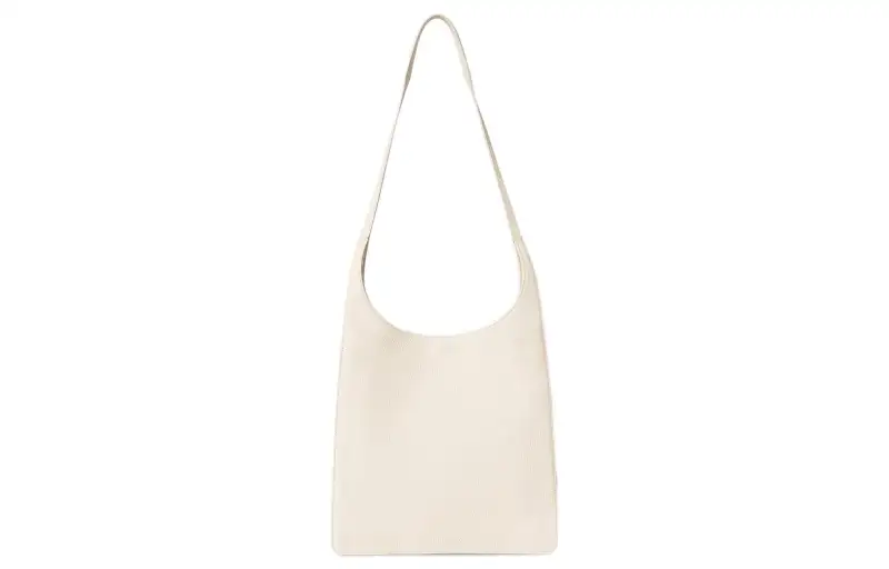 THE ROW Jules Matte Grain Calfskin Tote Bag, Shopping Bag, Handbag, Shoulder Bag Women's Milk White