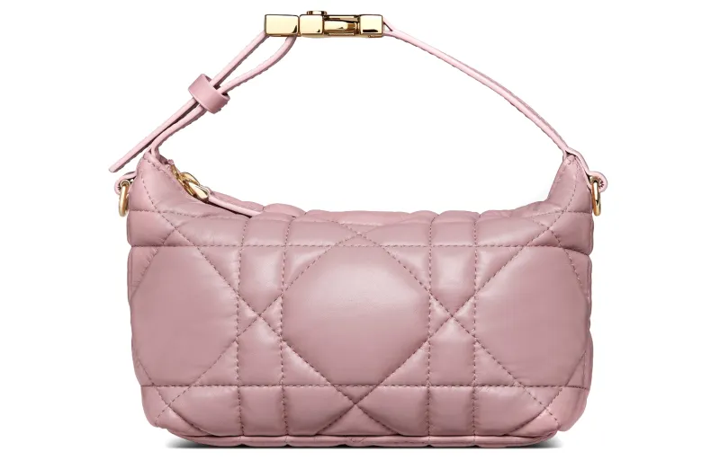 DIOR DiorTravel Cow Leather Clutch Small Women's Vintage Pink