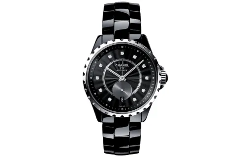 CHANEL J12 Wrist Watches Automatic Mechanical Movement Ceramic Stainless Steel Strap Black Dial Women's