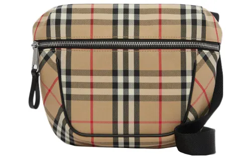 Burberry Vintage Check Bonded Cotton Archie Crossbody Beige