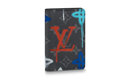 LOUIS VUITTON Pocket Organizer Lv Graffiti Orange