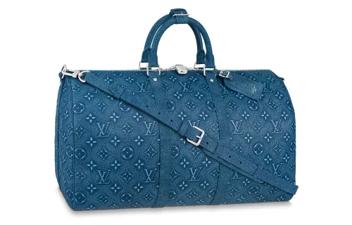 LOUIS VUITTON Keepall Cow Leather Handbag, Shoulder Bag, Crossbody Bag, Travel Bag Men's