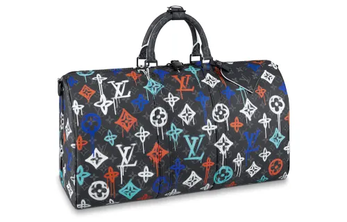 LOUIS VUITTON Keepall Bandoulière 50 Lv Graffiti Multicolor