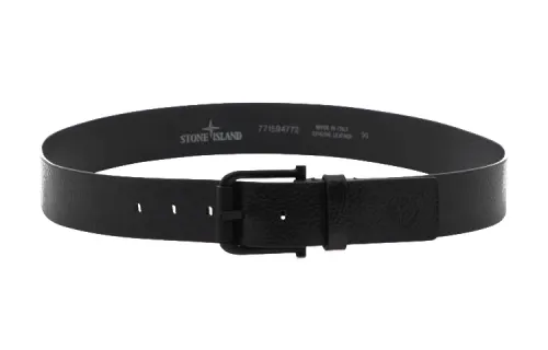 STONE ISLAND Minimalist Fashion Pin Buckle Belt Men's Black Width 4cm
