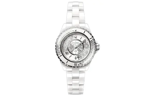 CHANEL Wrist Watches Quartz Movement Ceramic Stainless Steel Strap White Dial Women's 200m Waterproof