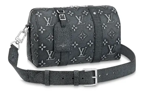 SS23 LOUIS VUITTON Keepall Cow Leather Messenger Bag, Crossbody Bag, Shoulder Bag Men's Gray