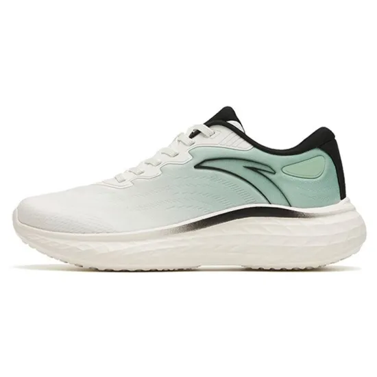 ANTA Running Shoes Men Low-Top Ivory White/Gouache Green/Black