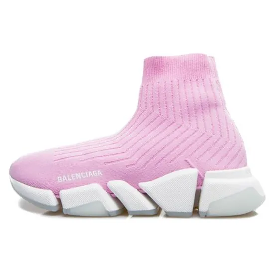 Balenciaga Speed 2.0 Trainers 'Rib-Knit Pale Pink' Women's