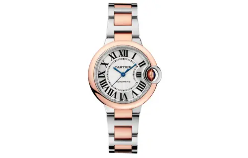 CARTIER Blue Balloon Collection Automatic Mechanical Movement 30m Waterproof Women's Watch 33mm White Dial