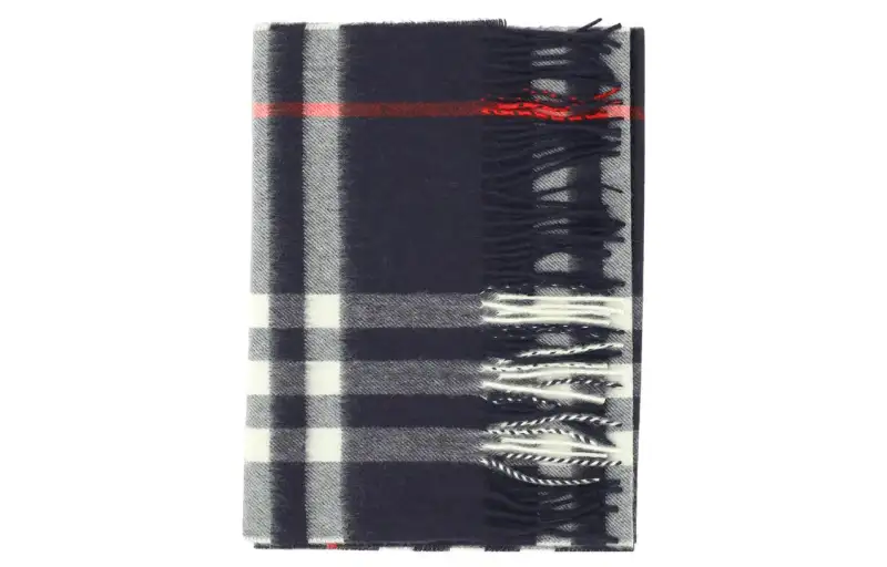 【Previous Season】fringed check cashmere scarf