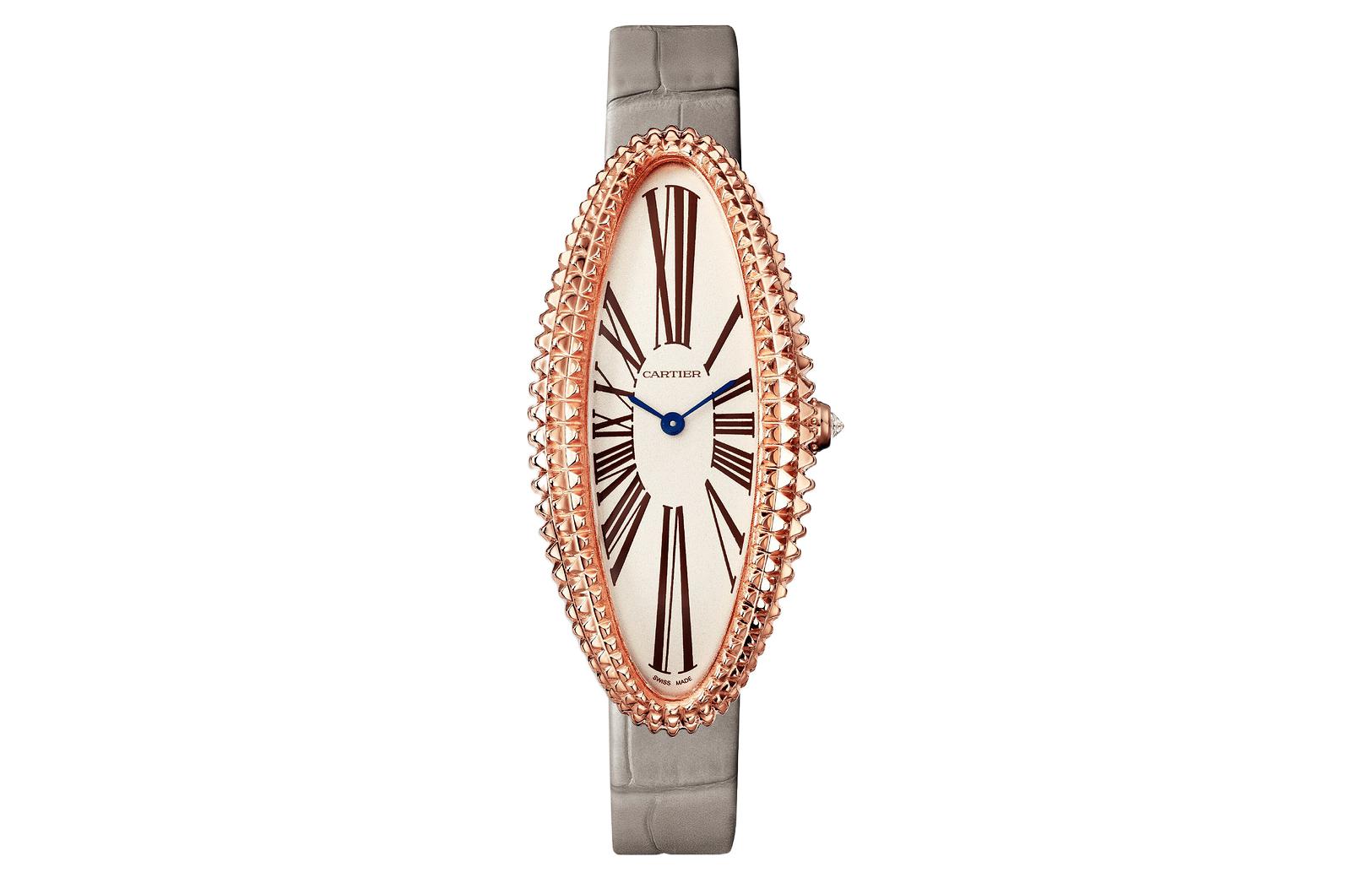 CARTIER Bathtub Collection Manual Mechanical Movement 30m Waterproof Women's Watch 47*21mm Gray Dial