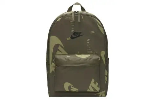Nike Heritage Fabric Backpack Regular Unisex Olive Green