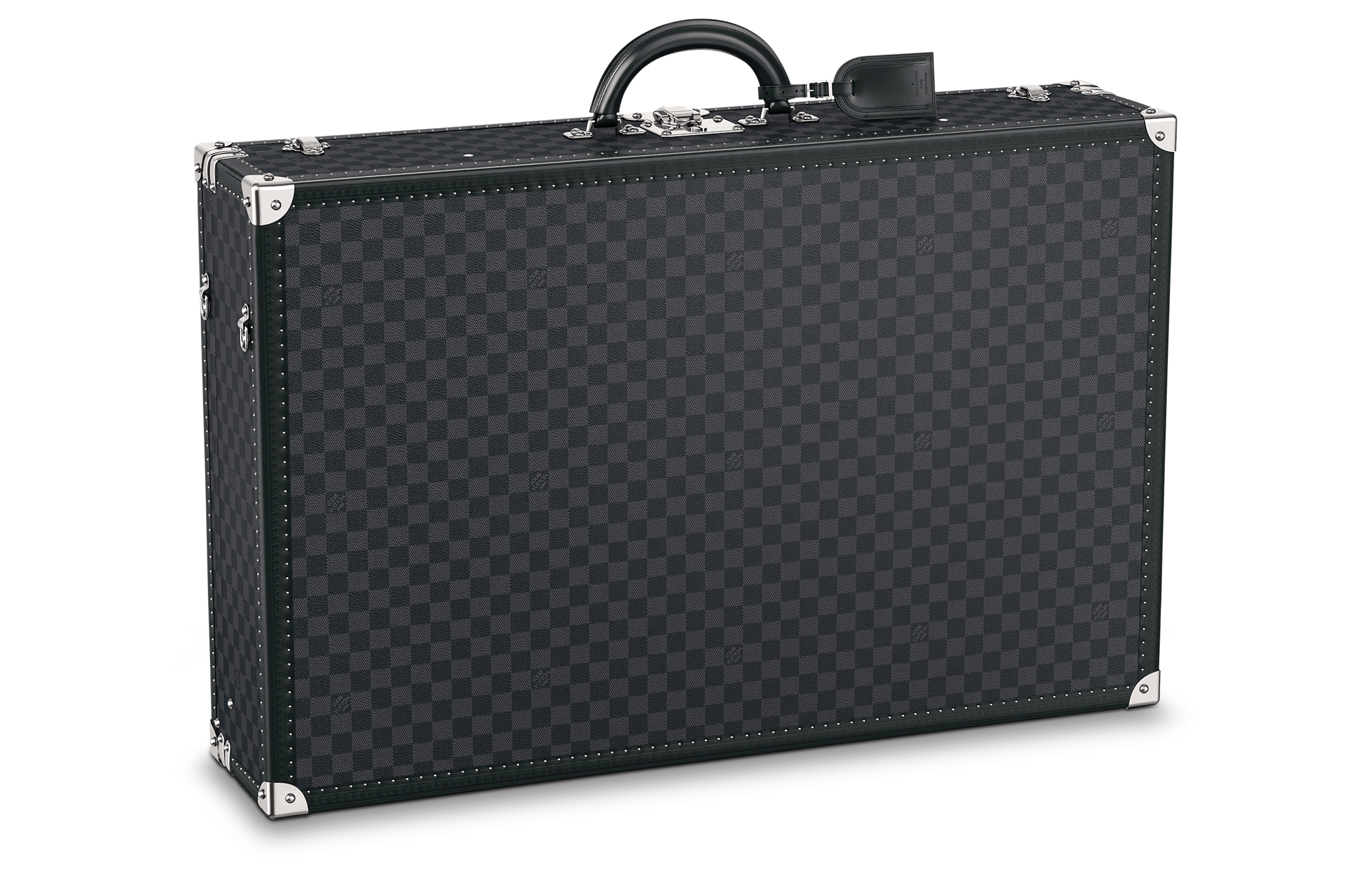 LOUIS VUITTON Brass foldable design chess, handheld suitcase, black storage box