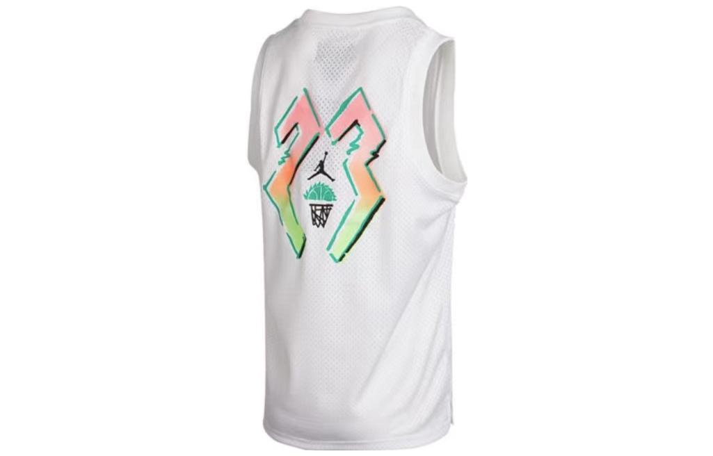Jordan Basketball Jerseys Men’s White Moderate Straight Fit