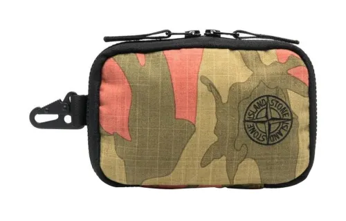 STONE ISLAND Polyamide Pendant Coin Purse Men's Army Green