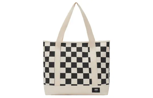 Vans Cotton Tote Bag, Shopping Bag, Shoulder Bag, Handbag Regular Unisex Black White