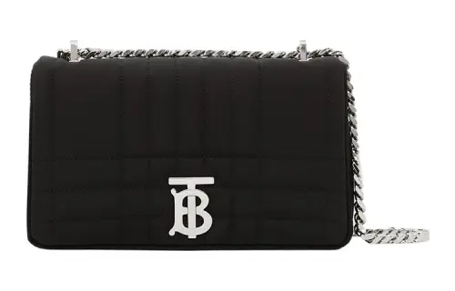 Burberry Lola Bag With Sheepskin Crossbody Bag, Shoulder Bag Women's Black